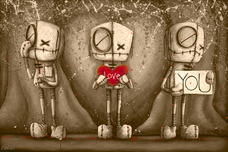 Fabio Napoleoni Fabio Napoleoni I Love You - Sepia (OE) (Framed)